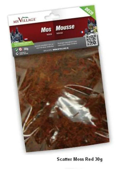 Scatter Moss Red 30g Bag My Village Decorative Material - Mill Race Garden Centre