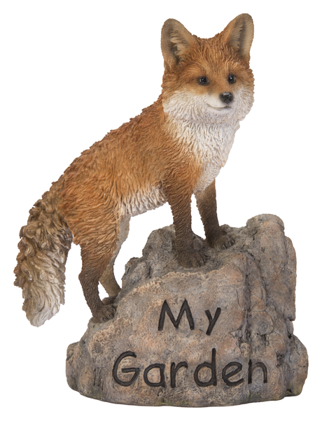Red Fox on My Garden Rock Size F by Vivid Arts - Mill Race Garden Centre