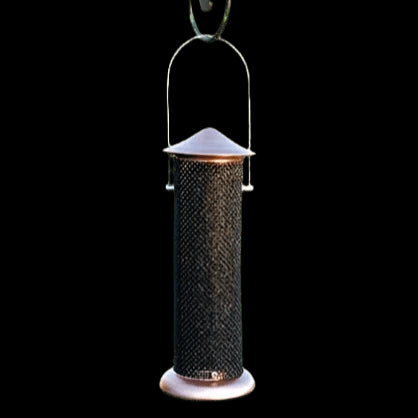 Brushed Copper Mini Nyjer Feeder - Mill Race Garden Centre