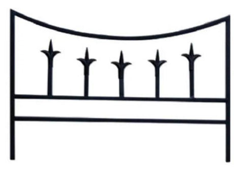 Classic Finial Garden Edge Black. H35 x W46cm - Mill Race Garden Centre