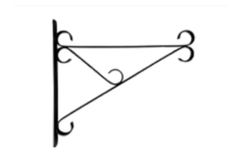 Traditional Heavy Duty English Bracket / 12in & 14in Baskets Black - Mill Race Garden Centre