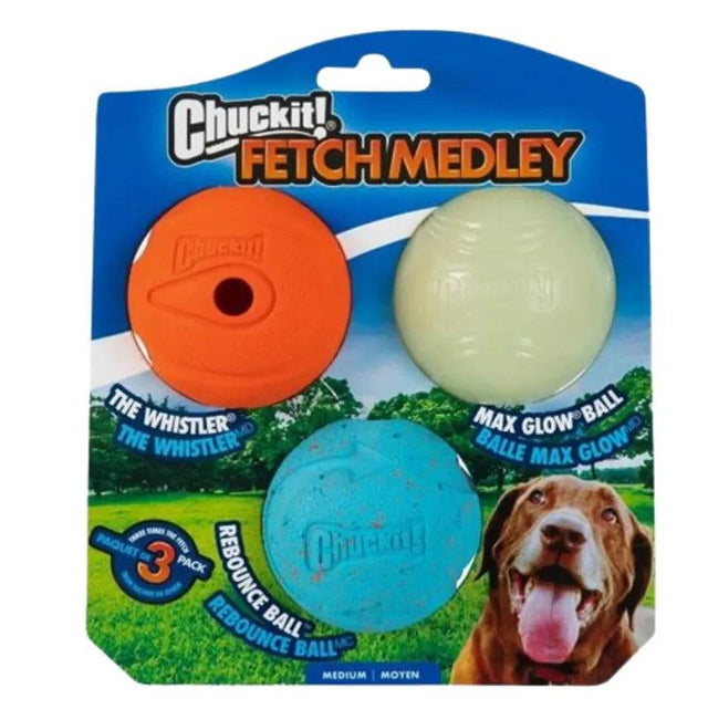 Chuckit Fetch Medley Asst 3pk - Mill Race Garden Centre