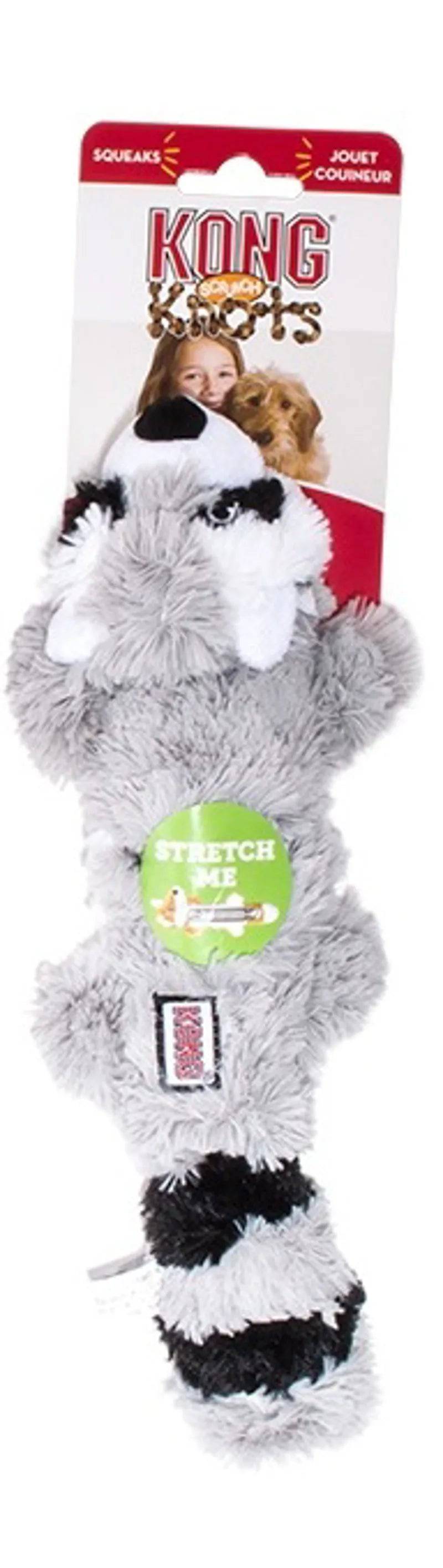 Kong Scrunch Knots Raccoon S/M Dog Toy