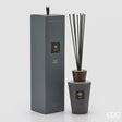 EDG Enzo De Gasperi Italian leather reed diffuser bottle in black pepper scent, shown in a luxury designer gift box.