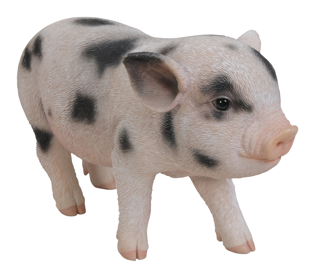 Pink resin pig ornament from Vivid Arts Pet Pals collection, featuring a cute micro pig design with spot details.