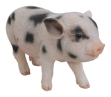 Pink resin pig ornament from Vivid Arts Pet Pals collection, featuring a cute micro pig design with spot details.