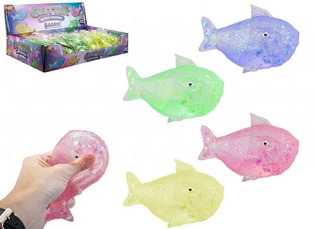 10cm Glitz Sydney Shark Super Squishy Toy Assorted Colours - Mill Race Garden Centre