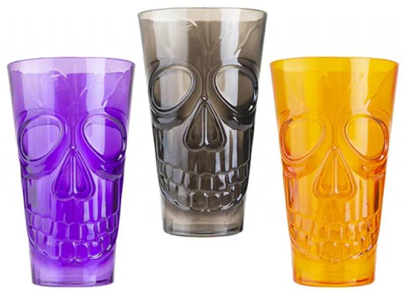 15cm Scary Skull Cup Assorted Colours - Mill Race Garden Centre