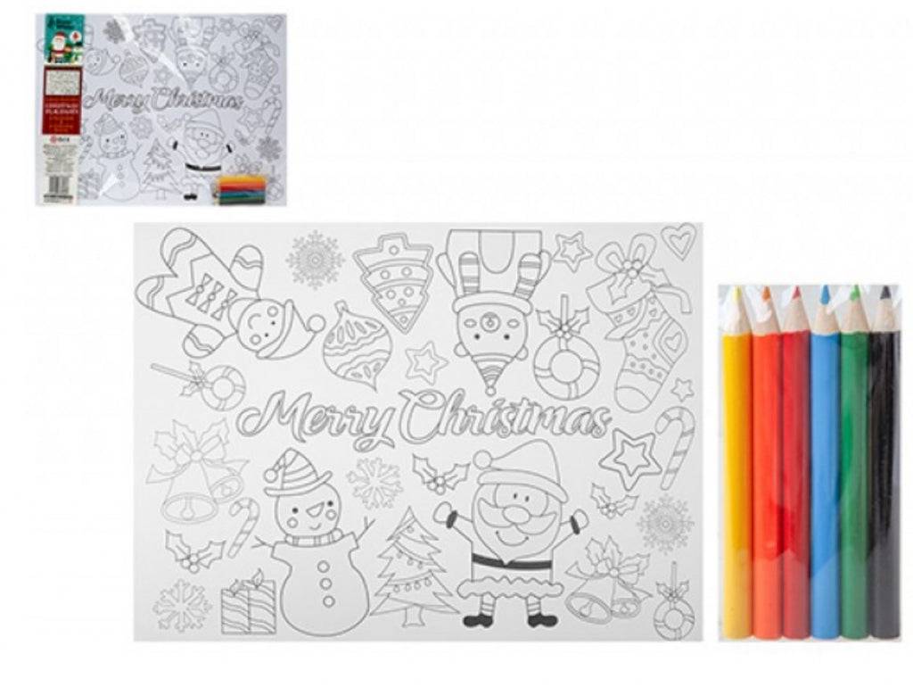 Colour Your Own Christmas Placemats with 6 Pencils