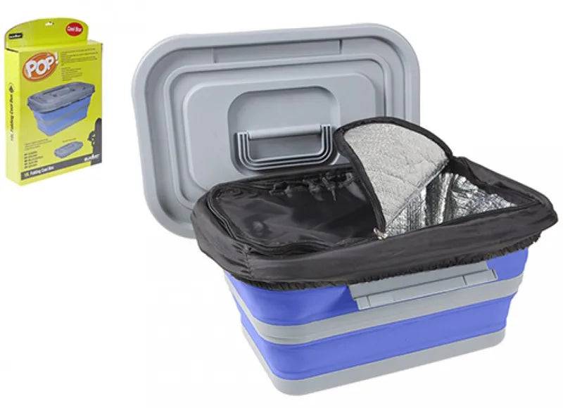 Cool Box Folding 18L Blue/Grey - Mill Race Garden Centre