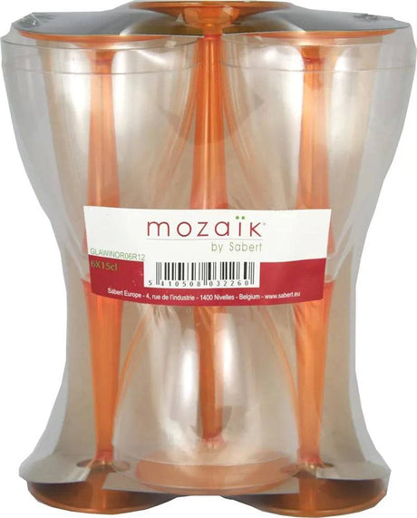 ORANGE WINE GLASS 6PK 13CL - Mill Race Garden Centre