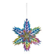 15cm Multi Snowflake Leaf Hanging Dec - Mill Race Garden Centre