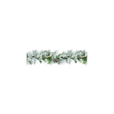 Premier Decorations 2.7M Frozen Cone Garland with frosty cone shapes, perfect for winter and holiday decorating.
