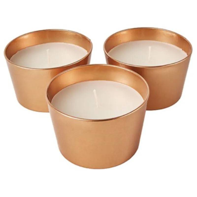 3 Citronella Lemongrass Scent Candles by Premier - Mill Race Garden Centre