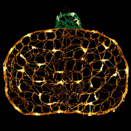 45cm 2D SoftAcrylic Pumpkin w- - Mill Race Garden Centre