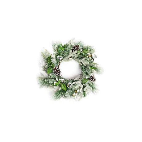 60cm Frozen Cone Wreath - Mill Race Garden Centre