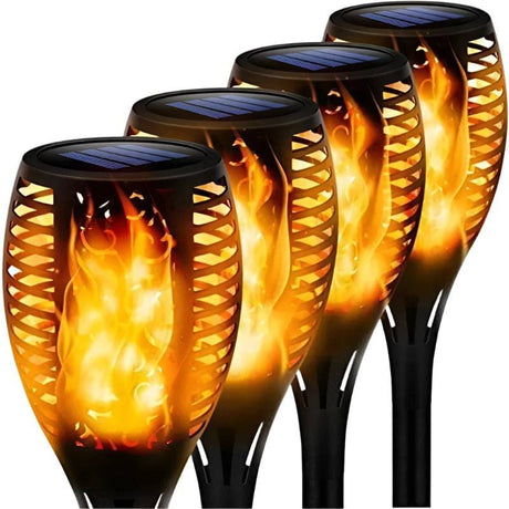 82cm Solar Flaming Torch Light by Premier - Mill Race Garden Centre