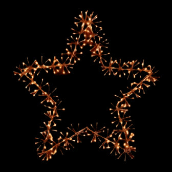 90cm Rose Gold Star Cluster w- - Mill Race Garden Centre