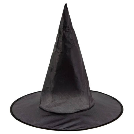 Adult Halloween Black Witch Hat 37cm - Mill Race Garden Centre