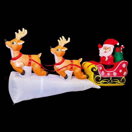 Inflatable Santa Sleigh 2.4m - Mill Race Garden Centre