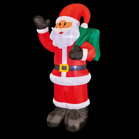 Inflatable Santa Waving 1.8m - Mill Race Garden Centre
