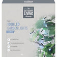 Solar 1000 LED Cool White Garden Lights by Premier - Mill Race Garden Centre