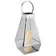 Stainless Steel Lantern Large Square Base - Mill Race Garden Centre