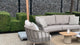 4 Seasons Outdoor Puglia Lounge LUX Set in Latte with 3 Seater Sofa, Chairs, Footstool & Tables