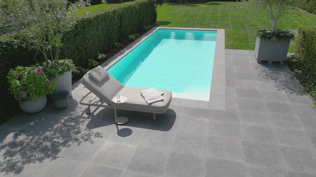 4 Seasons Outdoor Milano Sunbed Latte with Cushion & Headrest Latte