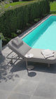 4 Seasons Outdoor Milano Sunbed Latte with Cushion & Headrest Latte