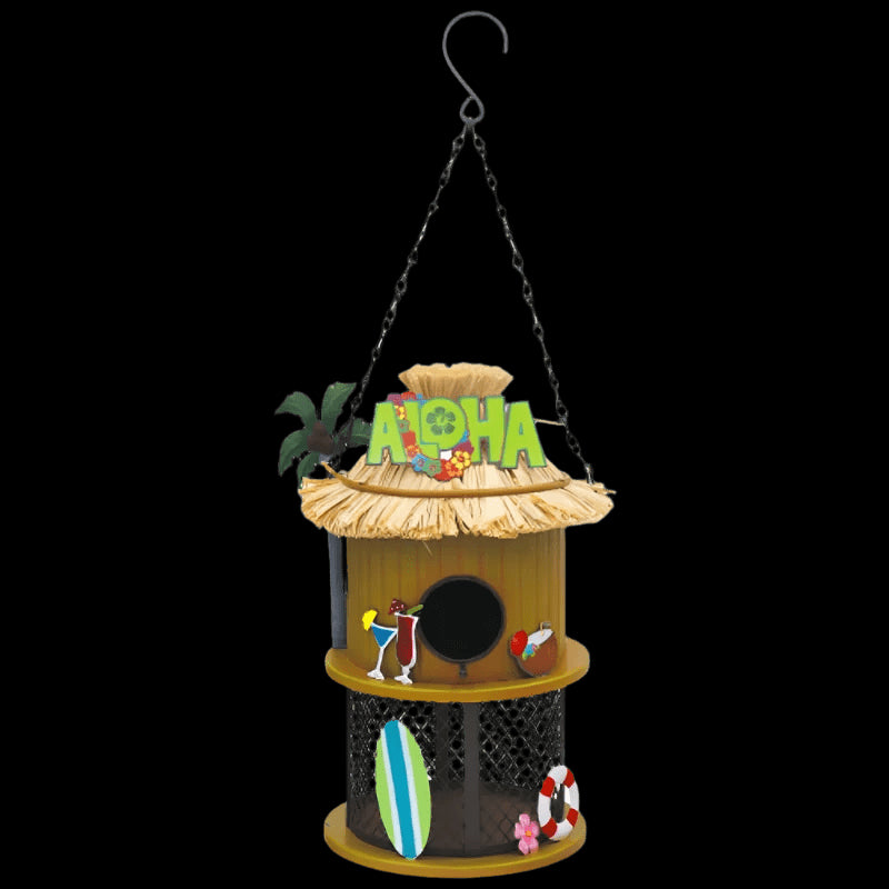 Funky Metal Tiki Bar Bird Feeder - Mill Race Garden Centre