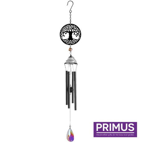 Silhouette Tree of Life Wind Chime - Black by Primus - Mill Race Garden Centre