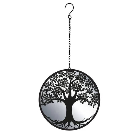 Tree of Life Hanging Mirror Silhouette - Mill Race Garden Centre