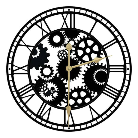 Wall Clock Cogs Silhouette - Mill Race Garden Centre