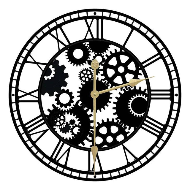 Wall Clock Cogs Silhouette - Mill Race Garden Centre