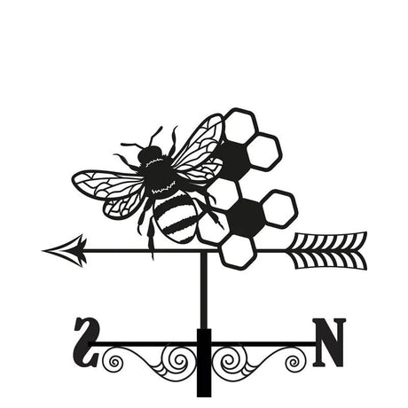 Weathervane Bee Silhouette Metal - Mill Race Garden Centre