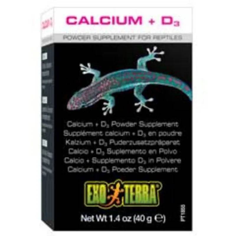 Exo Terra Calcium Plus D3 Powder Supplement 40g - Mill Race Garden Centre