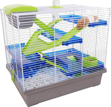 Rosewood Pico XL Silver and Green Hamster Cage - Mill Race Garden Centre