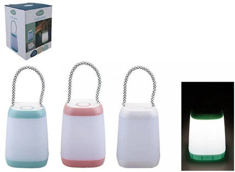 Ocio Hohi Lantern with Rope Handle with 6 LED Lights Assorted Colours - Mill Race Garden Centre