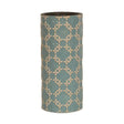 Blue Deco Cylinder Vase 25cm - Mill Race Garden Centre