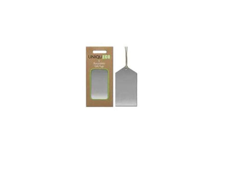 Gift Tag Kraft Pack of 5 Silver - Mill Race Garden Centre