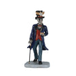 Lemax Spooky Town Time Traveller figurine featuring a figure in vintage attire with a futuristic twist, detailed Halloween-themed scene.