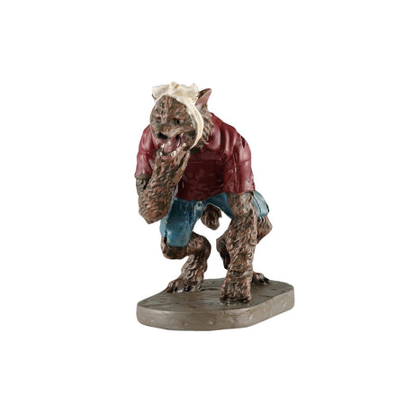Lemax Spooky Town figurine depicting a character with a toothache, part of the Lemax Toothache Trouble collection.