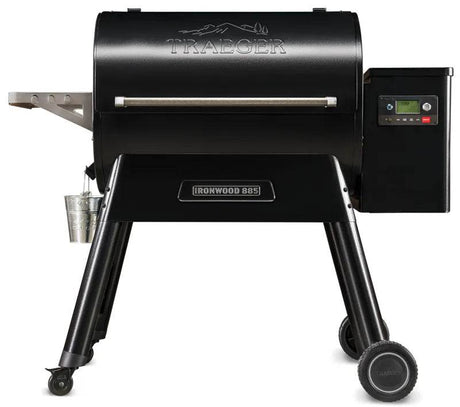 Traeger Ironwood 885 Pellet BBQ Grill with Cover and Shelf - Mill Race Garden Centre