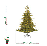 Edelman Black Box Grimshaw Prelit Artificial Christmas Tree with Warm White LEDs, Timer and Dimmer