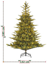 Edelman Black Box Grimshaw Prelit Artificial Christmas Tree with Warm White LEDs, Timer and Dimmer
