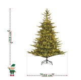 Edelman Black Box Grimshaw Prelit Artificial Christmas Tree with Warm White LEDs, Timer and Dimmer