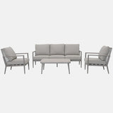 Kettler Trento 5-seat rope lounge set with metal frame, featuring comfortable cushions and modern outdoor furniture design