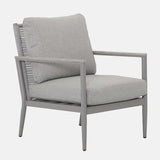Kettler Trento 5-seat rope lounge set with armchair, featuring metal frame and woven rope design for outdoor relaxation.