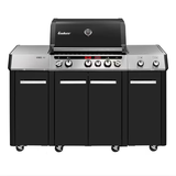 Enders UNIQ PRO 3 IK Turbo Gas BBQ with free cover, outdoor cooking grill for grilling and barbecuing.